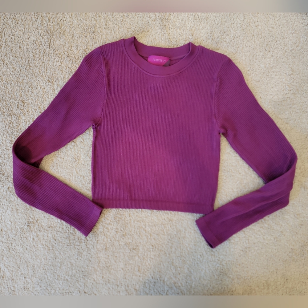 Forever21 Pantone Ribbed Cropped Top